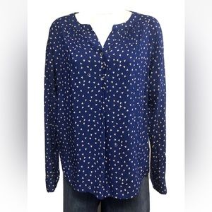 Women’s Juicy Couture Blue Printed Blouse Size XS